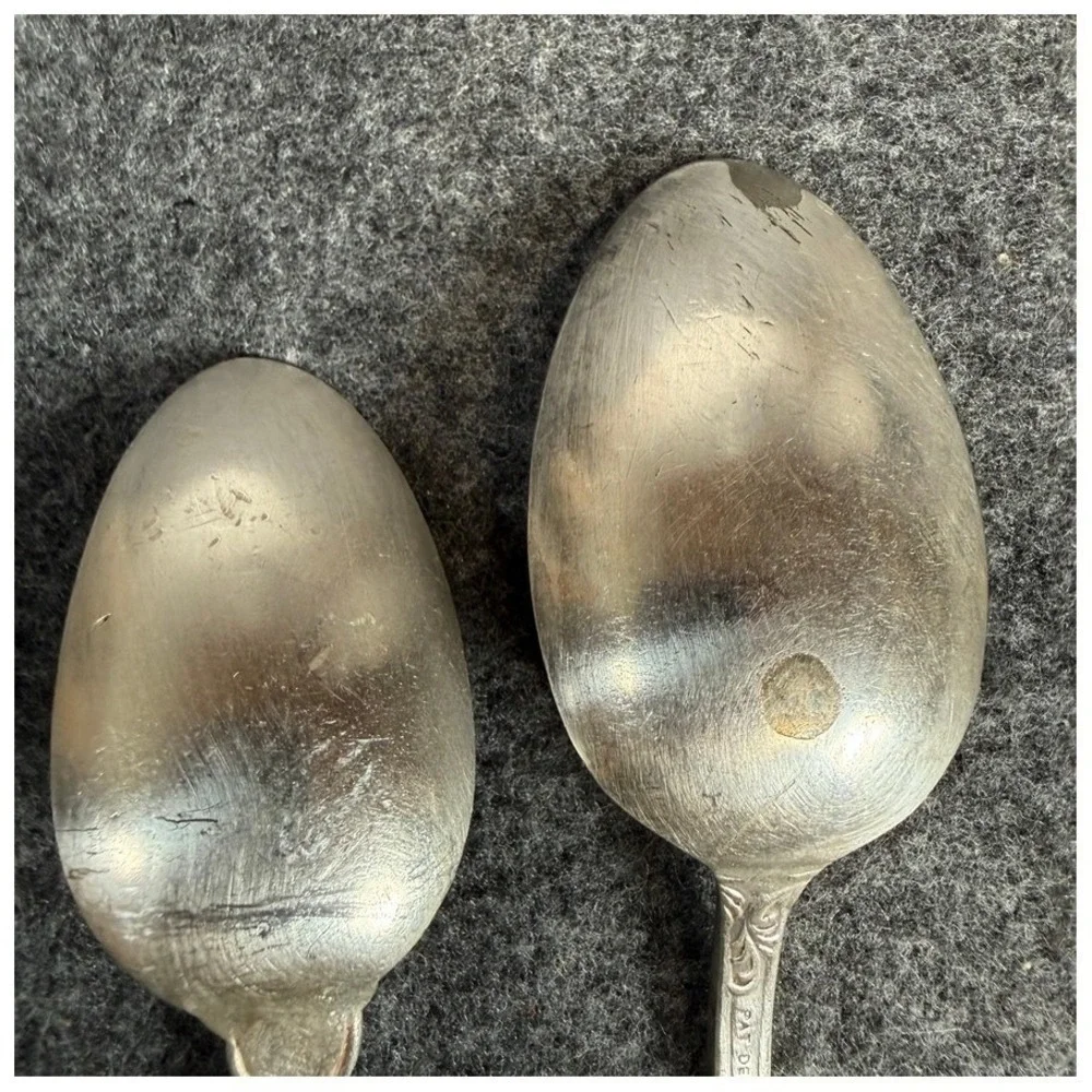 Vintage Holmes Edwards Silverplate Spoons Danish Princess Deepsilver‎ Set of 2